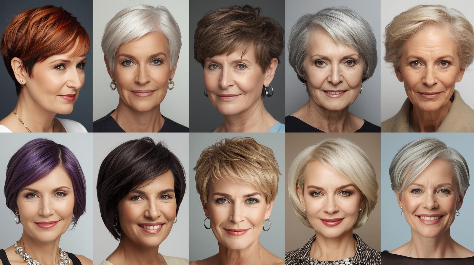 Short Hairstyles for Women Over 60 by Hair Type