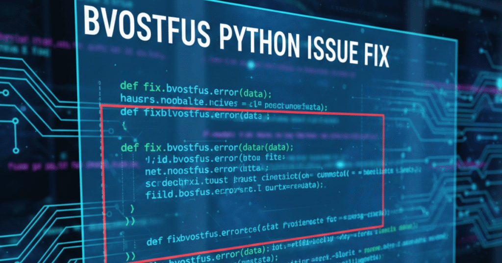 Bvostfus Python Issue Fix: Complete Troubleshooting Guide