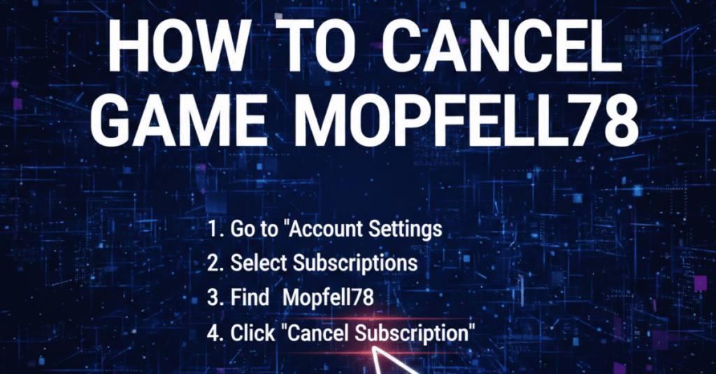 How to Cancel Game Mopfell78: A Complete Step-by-Step Guide