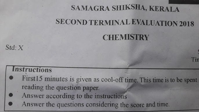 Samagra Shiksha Kerala Second Terminal Evaluation 2018 19